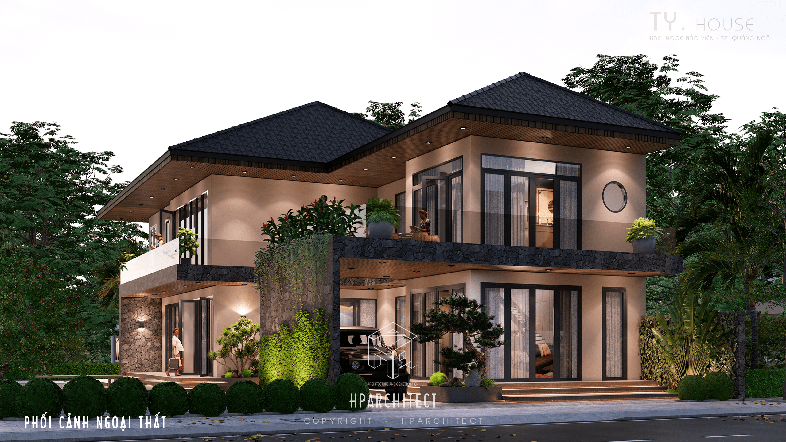 Thiết kế biệt thự đẹp tại Quảng Ngãi – Sang trọng & hiện đại