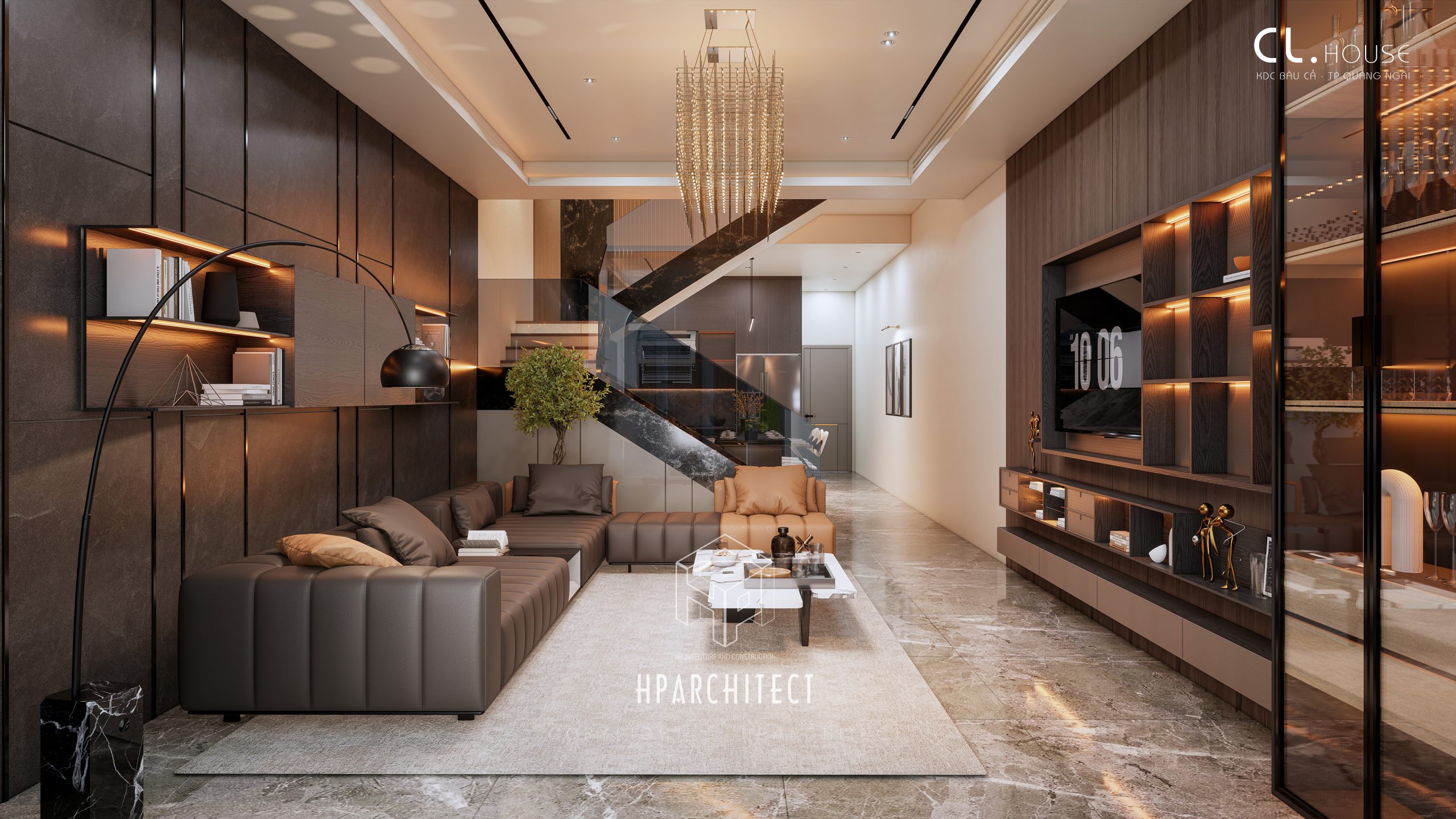 Đẳng cấp và thư giãn trong không gian phòng khách CL.House