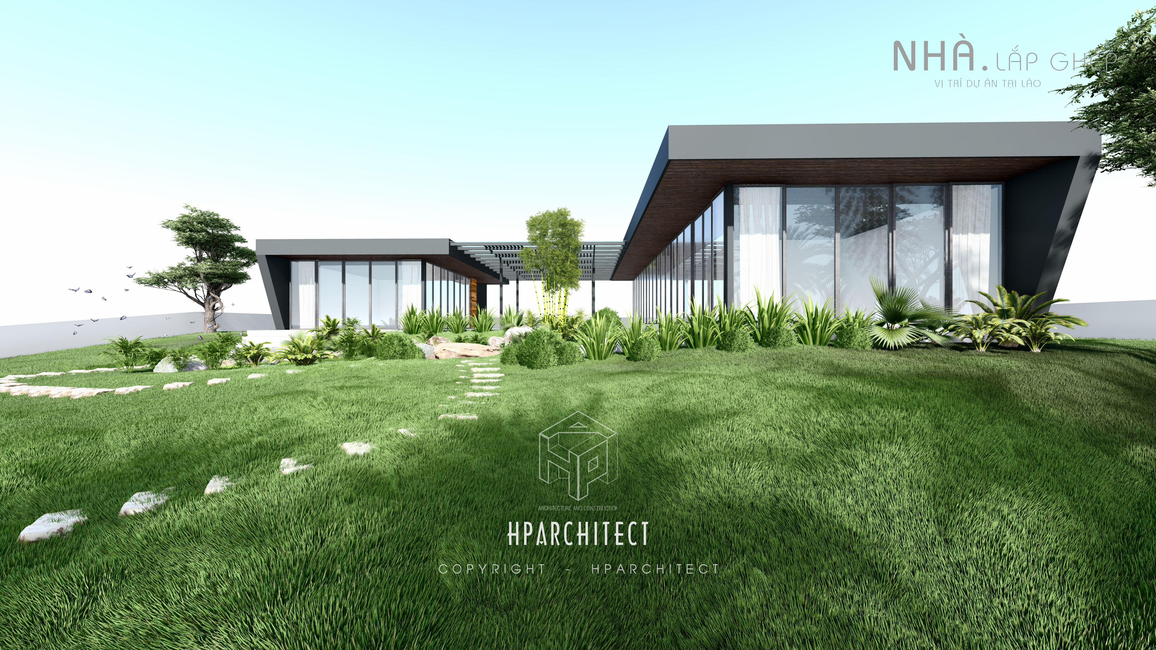 Nhà lắp ghép hiện đại tối ưu hóa không gian sống và ánh sáng tự nhiên