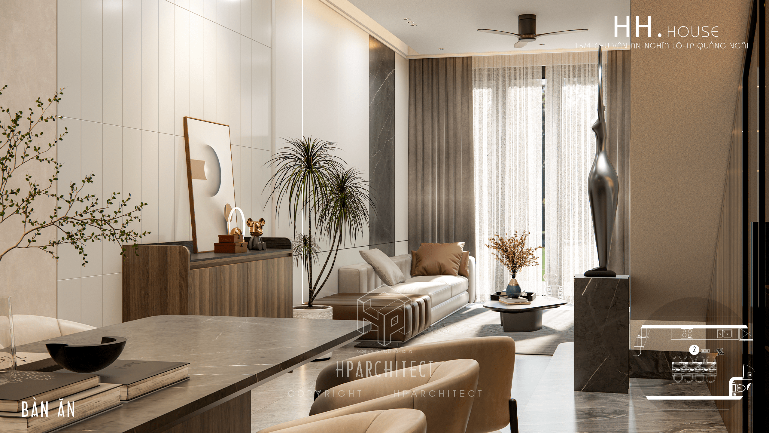 5 ý tưởng nội thất phòng khách đẹp cho nhà ống 5m