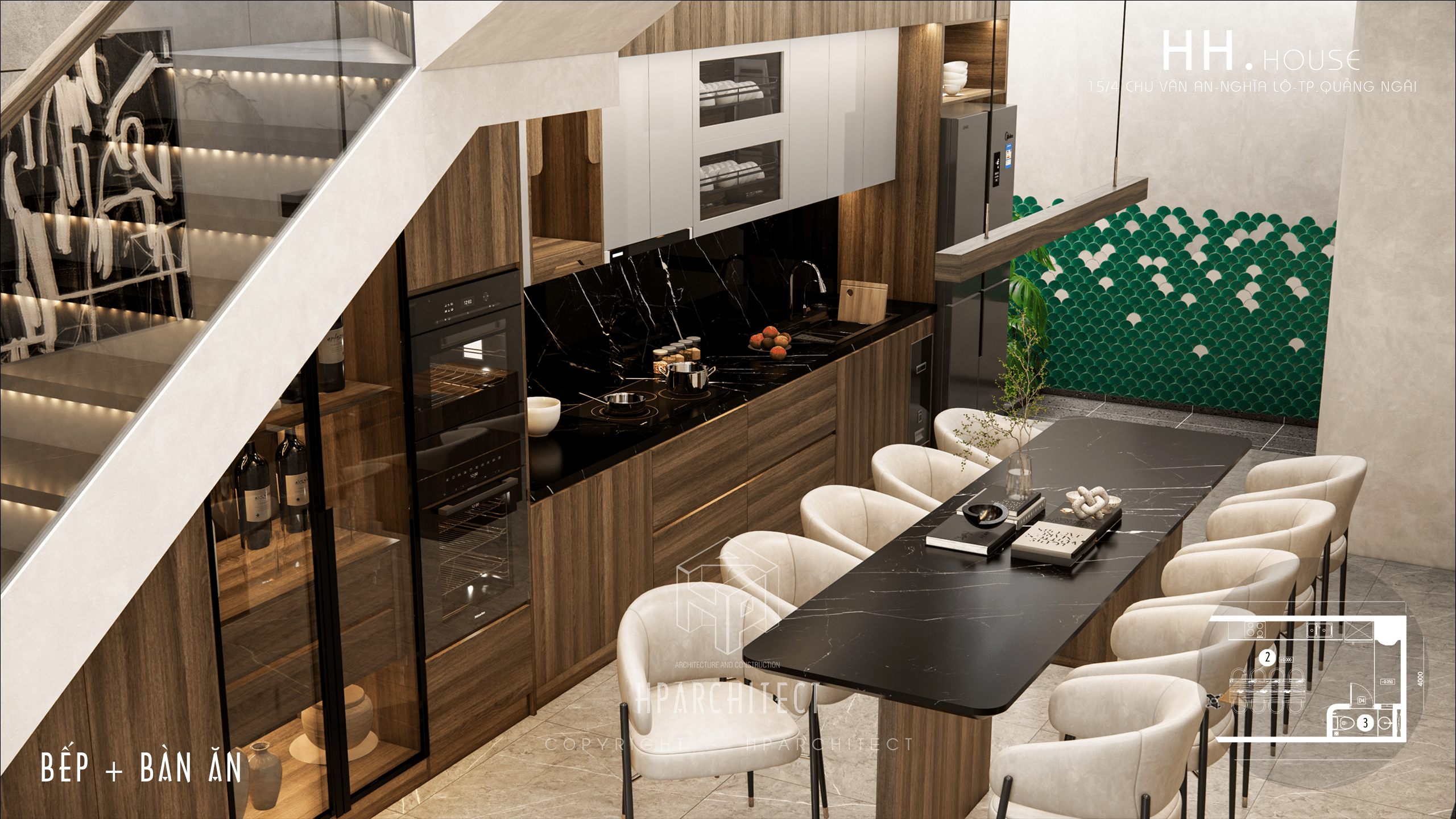 Không gian bếp đẹp tại Quảng Ngãi – Hiện đại, đơn giản