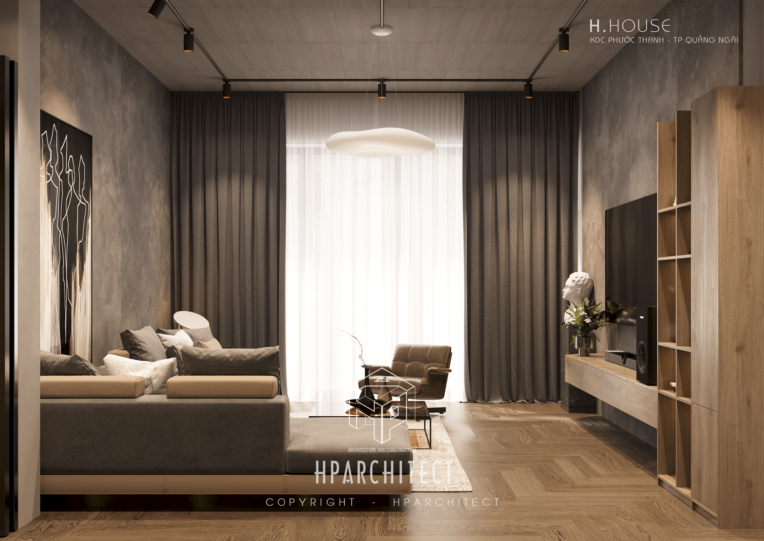 3 mẫu phòng khách đẹp tại Quảng Ngãi – Sang trọng, hiện đại và tối giãn