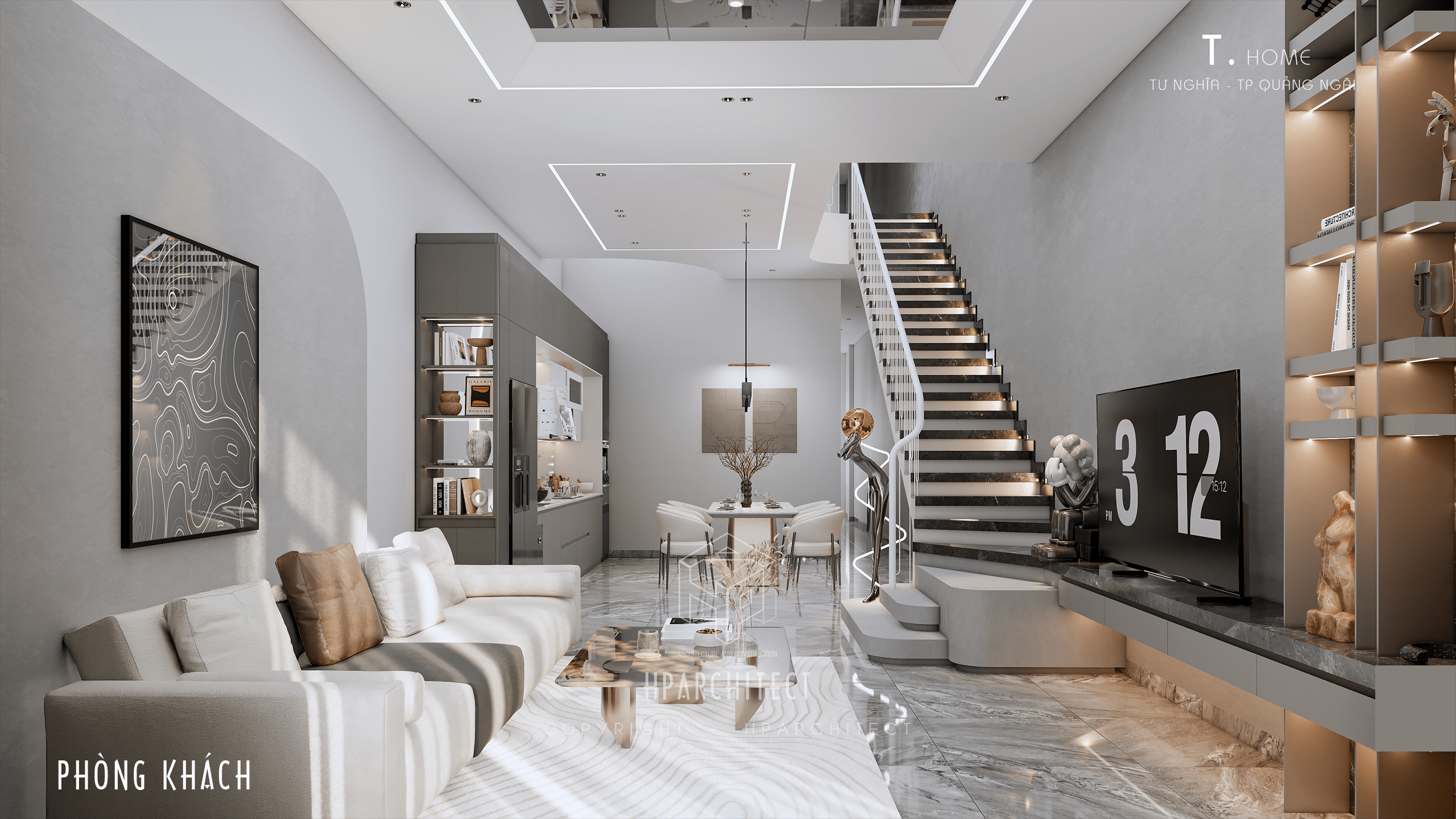 T.HOME – Nhà lô phố hiện đại, tối giản và đầy cảm xúc 