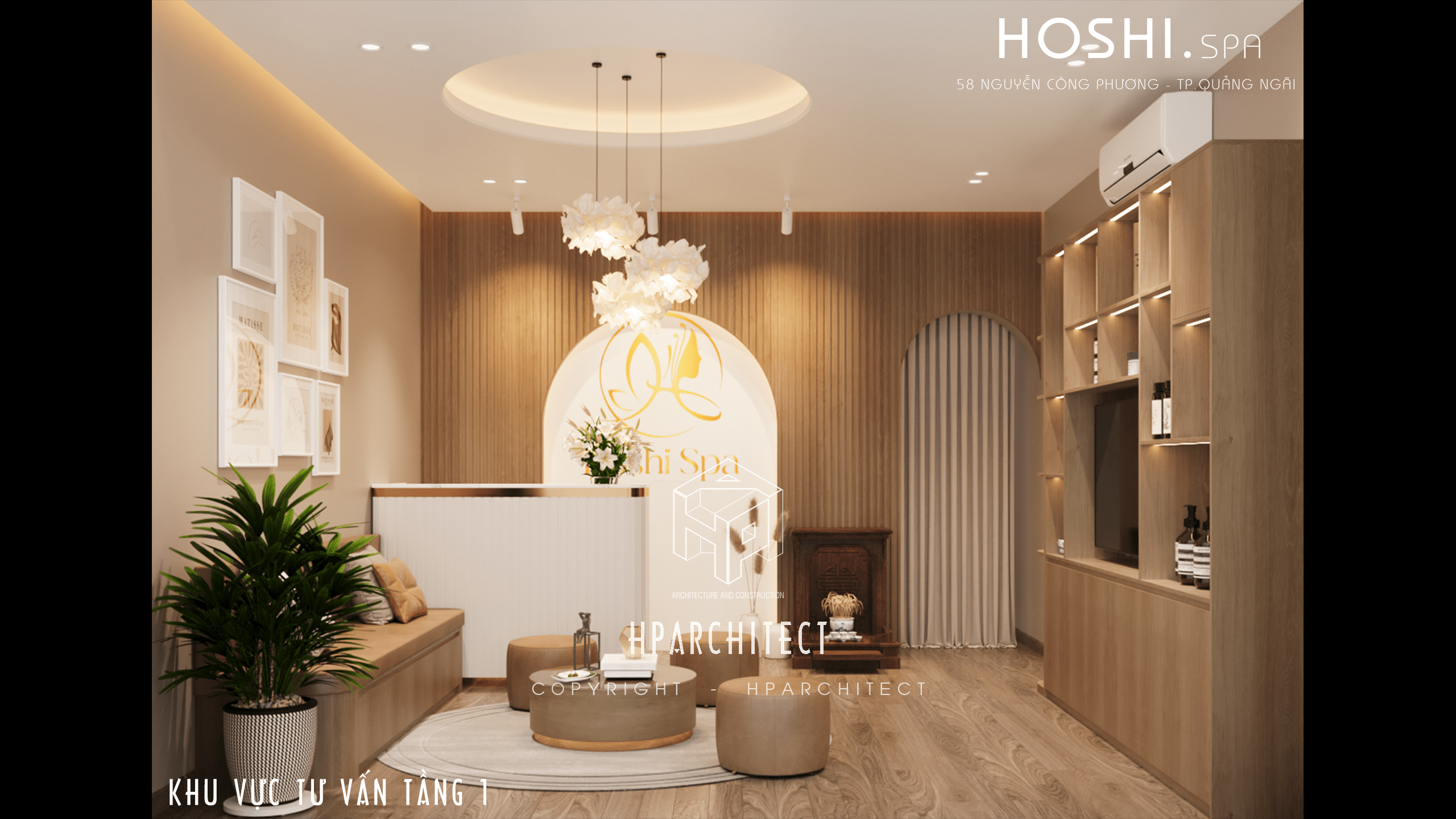 Thiết kế spa đẹp tại Quảng Ngãi – Giải pháp không gian 40m2 & 60m2