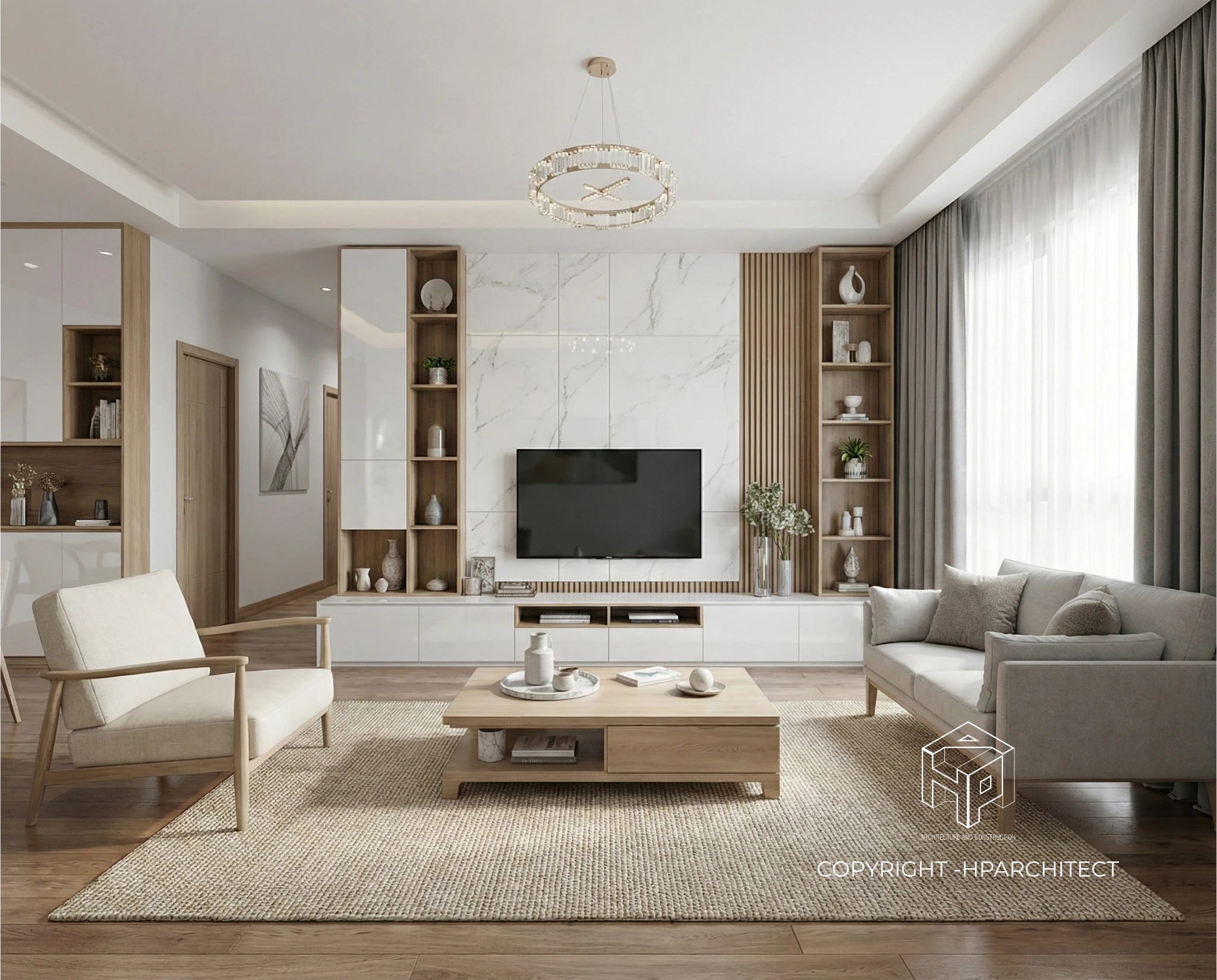 Thiết kế phòng khách hiện đại tại Quảng Ngãi – Nâng tầm không gian sống