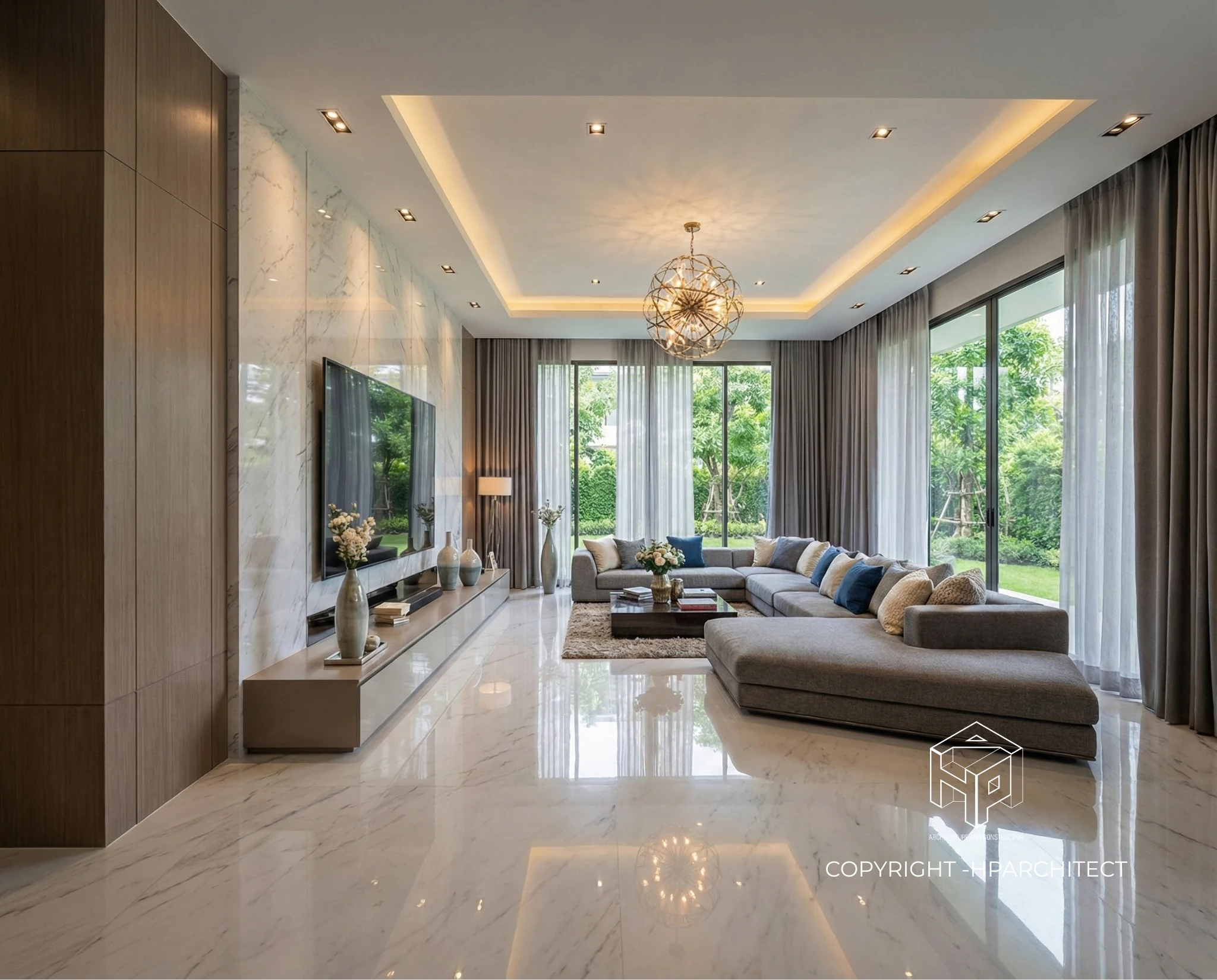 Thiết kế phòng khách hiện đại tại Quảng Ngãi – Nâng tầm không gian sống