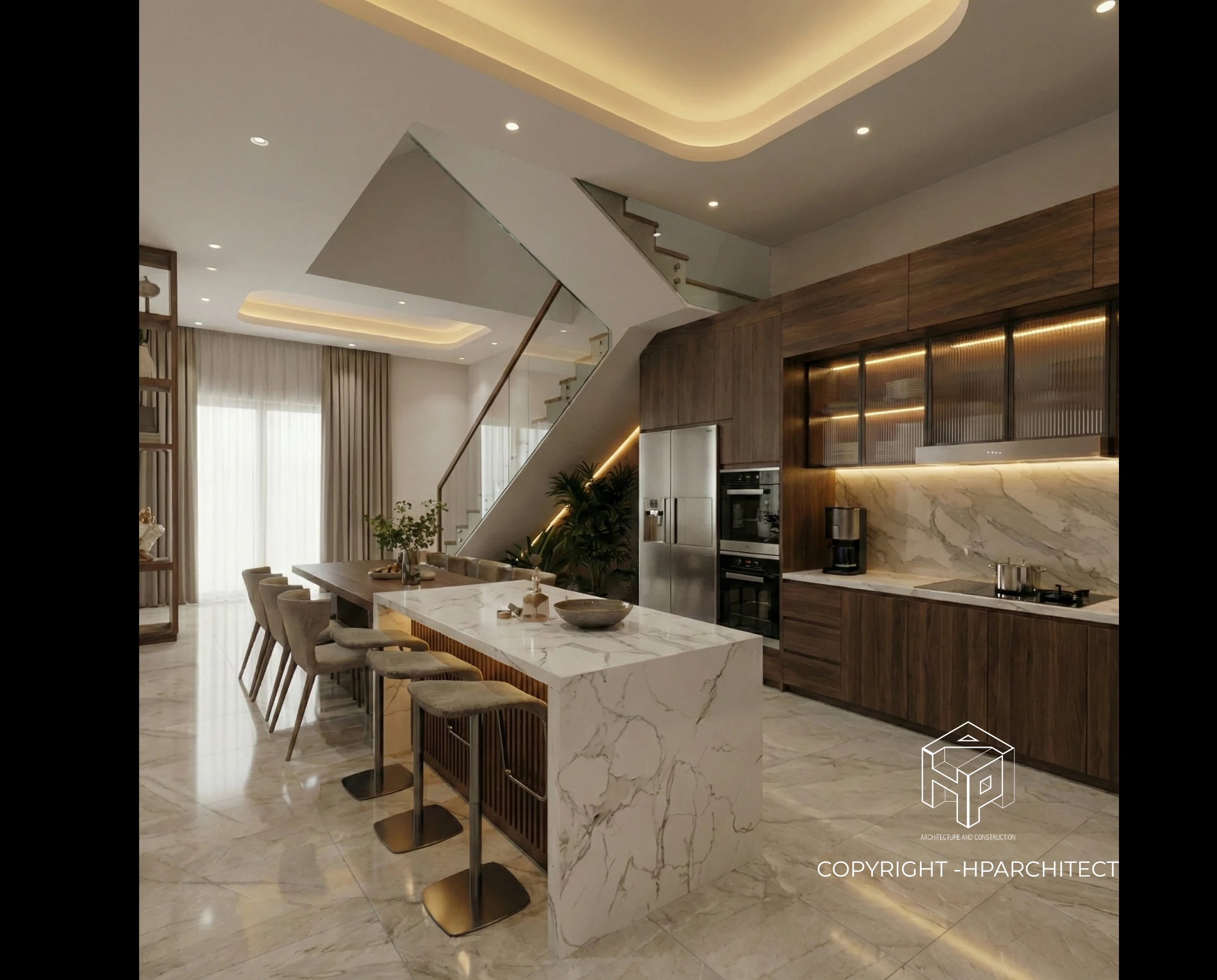 Bí Quyết Thiết Kế Phòng Khách Và Bếp Liên Thông Tối Ưu Không Gian