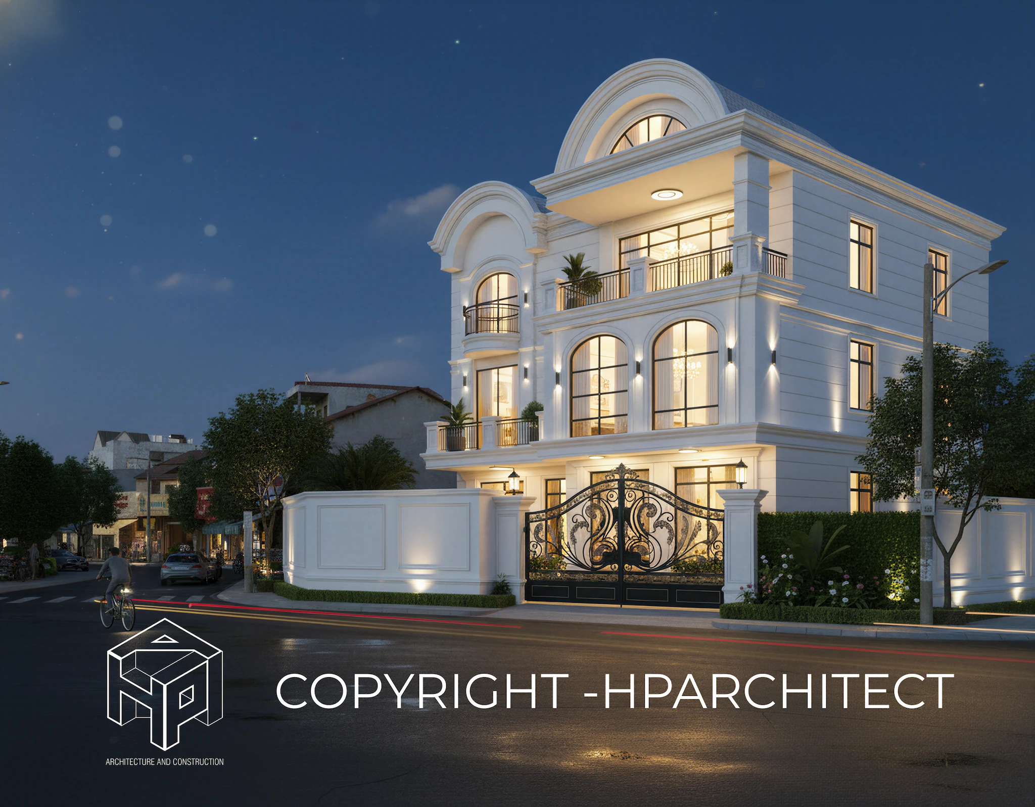 Nhà biệt thự hiện đại 3 tầng tại Quảng Ngãi đẳng cấp